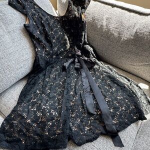 Elegant Black Lace Dress